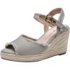 image:imageVepose Womens Wedge Sandals Peep Toe 33 Inch High Heel Platform Espadrilles Dressy Comfortable Summer Vacation Trendy Ankle Strap Buckle Shoes Work Wedding 880High Wedge880grey
