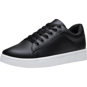 image:imageVepose Womens Casual Fashion Sneakers Memory Foam Cute Tennis Shoes Low Top Lace Up Comfortable Walking Footwear for Everyday Work Travel 8002A8002black