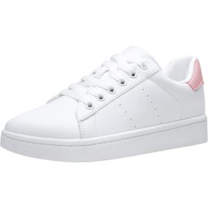 image:imageVepose Womens Casual Fashion Sneakers Memory Foam Cute Tennis Shoes Low Top Lace Up Comfortable Walking Footwear for Everyday Work Travel 8002A8002white Pink