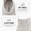 image:imageVEPOSE Womens Chelsea Boots 9519 Slip on Platform Chunky Heel Round Toe Ankle Boot with Elastic BandBone Cloud Greychelsea Boots9519