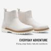 image:imageVEPOSE Womens Chelsea Boots 9519 Slip on Platform Chunky Heel Round Toe Ankle Boot with Elastic BandBone Cloud Greychelsea Boots9519