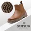 image:imageVEPOSE Womens Chelsea Boots 9519 Slip on Platform Chunky Heel Round Toe Ankle Boot with Elastic BandWhiskychelsea Boots9519