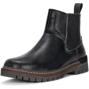 image:imageVEPOSE Womens Chelsea Boots 9519 Slip on Platform Chunky Heel Round Toe Ankle Boot with Elastic BandBlackchelsea Boots9519