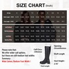 image:imageVepose Womens 953 Knee High Combat Boots Chunky Platform Heel Lace Up Gothic Punk Work Boots for Dresses and JeansCoated Leatherblack Pu