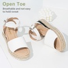 image:imageVepose Womens Platform Wedge Sandals Open Toe 23 Inch Espadrilles Dressy Comfortable Summer Vacation Trendy Ankle Strap Buckle Shoes Work Wedding 400AEspadrilles400awhite Pu