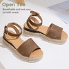 image:imageVepose Womens Platform Wedge Sandals Open Toe 23 Inch Espadrilles Dressy Comfortable Summer Vacation Trendy Ankle Strap Buckle Shoes Work Wedding 400ASummer Sandal400abrown