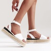 image:imageVepose Womens Platform Wedge Sandals Open Toe 23 Inch Espadrilles Dressy Comfortable Summer Vacation Trendy Ankle Strap Buckle Shoes Work Wedding 400AEspadrilles400awhite Pu