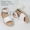 image:imageVepose Womens Platform Wedge Sandals Open Toe 23 Inch Espadrilles Dressy Comfortable Summer Vacation Trendy Ankle Strap Buckle Shoes Work Wedding 400AEspadrilles400awhite Pu