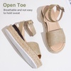 image:imageVepose Womens Platform Wedge Sandals Open Toe 23 Inch Espadrilles Dressy Comfortable Summer Vacation Trendy Ankle Strap Buckle Shoes Work Wedding 400AEspadrilles400anude Nubuck
