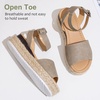image:imageVepose Womens Platform Wedge Sandals Open Toe 23 Inch Espadrilles Dressy Comfortable Summer Vacation Trendy Ankle Strap Buckle Shoes Work Wedding 400AEspadrilles400anude Nubuck