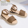 image:imageVepose Womens Platform Wedge Sandals Open Toe 23 Inch Espadrilles Dressy Comfortable Summer Vacation Trendy Ankle Strap Buckle Shoes Work Wedding 400ASummer Sandal400abrown