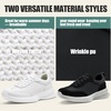 image:imageVepose Womens Lightweight Platform Sneakers Chunky Casual Tennis Shoes Memory Foam Non Slip Suede Raffia PU Lace Up Everyday Walking Travel Office 8216Black Pu Suede