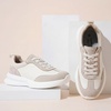 image:imageVepose Womens Lightweight Platform Sneakers Chunky Casual Tennis Shoes Memory Foam Non Slip Suede Raffia PU Lace Up Everyday Walking Travel Office 8216Beige Pu8216sneakers01