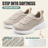 image:imageVepose Womens Lightweight Platform Sneakers Chunky Casual Tennis Shoes Memory Foam Non Slip Suede Raffia PU Lace Up Everyday Walking Travel Office 8216Beige Raffia Suede