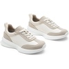 image:imageVepose Womens Lightweight Platform Sneakers Chunky Casual Tennis Shoes Memory Foam Non Slip Suede Raffia PU Lace Up Everyday Walking Travel Office 8216Beige Pu8216sneakers01