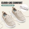image:imageVepose Womens Lightweight Platform Sneakers Chunky Casual Tennis Shoes Memory Foam Non Slip Suede Raffia PU Lace Up Everyday Walking Travel Office 8216Beige Raffia Suede