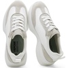 image:imageVepose Womens Lightweight Platform Sneakers Chunky Casual Tennis Shoes Memory Foam Non Slip Suede Raffia PU Lace Up Everyday Walking Travel Office 8216White Grey Pu Pu Suede