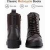 image:imageVepose Womens 916 Ankle Boots Combat Lace up Short Booties with Inside ZipperDark Tan