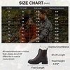 image:imageVepose Womens 916 Ankle Boots Combat Lace up Short Booties with Inside ZipperDark Tan