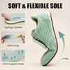 image:imageVepose Womens Retro GAT Sneakers Suede Raffia Fashion Trainers Removable Flap Square Toe Memory Foam Non Slip Casual Everyday Walking Tennis Shoes Travel 8203Green
