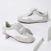 image:imageVepose Womens Retro GAT Sneakers Suede Raffia Fashion Trainers Removable Flap Square Toe Memory Foam Non Slip Casual Everyday Walking Tennis Shoes Travel 8203White Grey01