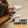 image:imageVepose Womens Retro GAT Sneakers Suede Raffia Fashion Trainers Removable Flap Square Toe Memory Foam Non Slip Casual Everyday Walking Tennis Shoes Travel 8203White Grey