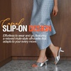 image:imageVepose Womens Single Band Heeled Sandals Slip On Square Open Toe Mules  Approx 3 Inch Rectangular Slim Block Heels Dressy Wedding Guest Prom Business Casual 6105 ShoesSilver