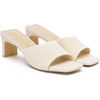 image:imageVepose Womens Slip On Heeled Sandals Approx 3 Inch Slim Block Heel Square Open Toe Knit Mesh Woven Mules  Comfortable Dressy Shoes for Wedding Guest 6108Beige