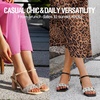 image:imageVepose Womens Sparkly Band Heeled Sandals Rhinestone Square Open Toe  Approx 3 Inch Chunky Block Heels for Wedding Guest Prom Graduation Evening Daily Wear 6123 Heels for WomenNude