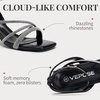 image:imageVepose Womens Strappy Heeled Sandals Rhinestone Square Open Toe Bridal Shoes 28 Inch Small Chunky Block Heels Ankle Strap Dressy Sandals for Daily Wear Prom Wedding 6117Black