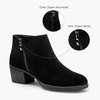 image:imageVepose Womens Suede Leather Ankle BootsBlack9002