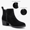 image:imageVepose Womens Suede Leather Ankle BootsBlack9003