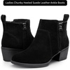 image:imageVepose Womens Suede Leather Ankle BootsBlack9003