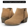 image:imageVepose Womens Suede Leather Ankle BootsBrown9002