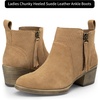 image:imageVepose Womens Suede Leather Ankle BootsBrown9003
