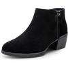 image:imageVepose Womens Suede Leather Ankle BootsBlack9002