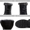 image:imageVepose Womens Winter Boots Mid Calf Warm Fuzzy Shoes960 Black Pu