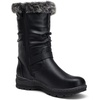 image:imageVepose Womens Winter Boots Mid Calf Warm Fuzzy Shoes960 Black Pu