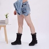 image:imageVepose Womens Winter Boots Mid Calf Warm Fuzzy Shoes960 Black Suede