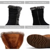 image:imageVepose Womens Winter Boots Mid Calf Warm Fuzzy Shoes960 Black Suede