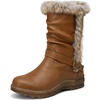 image:imageVepose Womens Winter Boots Mid Calf Warm Fuzzy Shoes960 Brown Pu