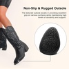 image:imageVepose Womens Cowboy Boots 9801 Western Cowgirl Round Toe Mid Calf Boots for WomenVintage Cowboy9801black