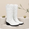 image:imageVepose Womens Cowboy Boots 9801 Western Cowgirl Round Toe Mid Calf Boots for WomenVintage Cowboy9801white
