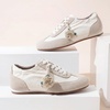 image:imageVepose Womens Retro GAT Casual SneakersBoho Lightweight Square Toe Suede TrainersRemovable Pom PomComfy Memory Foam Cute Everyday Commute Travel Shoes 8200Beige01
