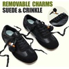 image:imageVepose Womens Retro GAT Casual SneakersBoho Lightweight Square Toe Suede TrainersRemovable Pom PomComfy Memory Foam Cute Everyday Commute Travel Shoes 8200Blacksneaker 8200