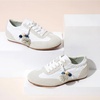 image:imageVepose Womens Retro GAT Casual SneakersBoho Lightweight Square Toe Suede TrainersRemovable Pom PomComfy Memory Foam Cute Everyday Commute Travel Shoes 8200White Grey01