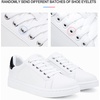 image:imageVepose Womens LaceUp Walking Sneakers Casual Low Top Shoes 8003  Memory foam round toe and rubber sole in a dressy lowtop style for casual travel and office wearWhite Black