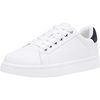 image:imageVepose Womens LaceUp Walking Sneakers Casual Low Top Shoes 8003  Memory foam round toe and rubber sole in a dressy lowtop style for casual travel and office wearWhite Black