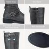 image:imageVepose Womens Knee High Riding Boots Low Heel Tall Boots with ZipperGreyriding 952