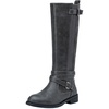 image:imageVepose Womens Knee High Riding Boots Low Heel Tall Boots with ZipperGreyriding 952